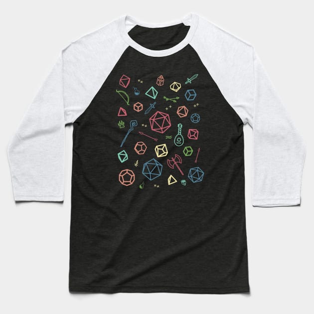 Dice Pattern 2 Baseball T-Shirt by PixelSamuel